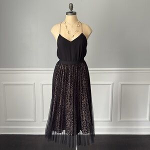 Joh Apparel Leopard Print Midi Skirt